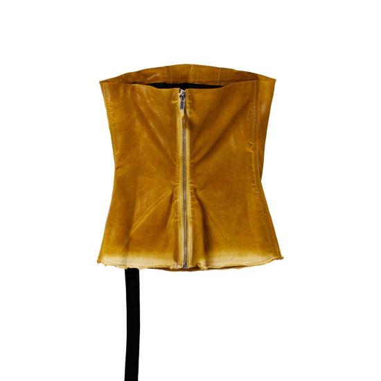  릭 오웬스 민소매 티셔츠 버스티에 탑 오크르 - RICK OWENS