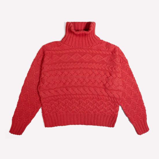  지지 니트웨어 터틀넥 케이블 - GIGI KNITWEAR