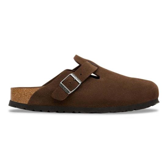  버켄스탁 뮬/슬리퍼 보스턴 스웨이드 가죽 소프트 풋베드 클로그 - BIRKENSTOCK