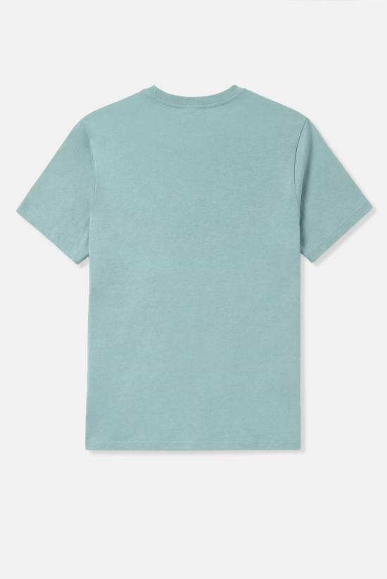  블루&크림 반팔 티셔츠 WV20F010T LUXJSY TURQUOISE - BLUE&CREAM