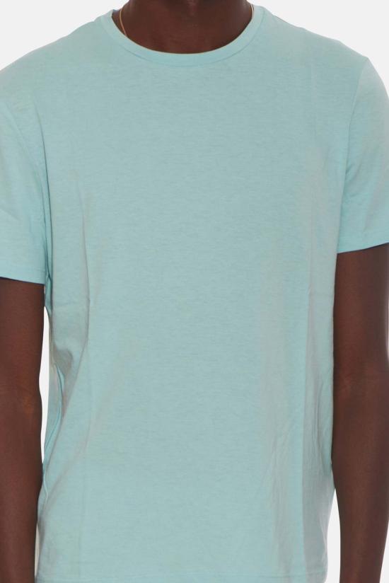  블루&크림 반팔 티셔츠 WV20F010T LUXJSY TURQUOISE - BLUE&CREAM