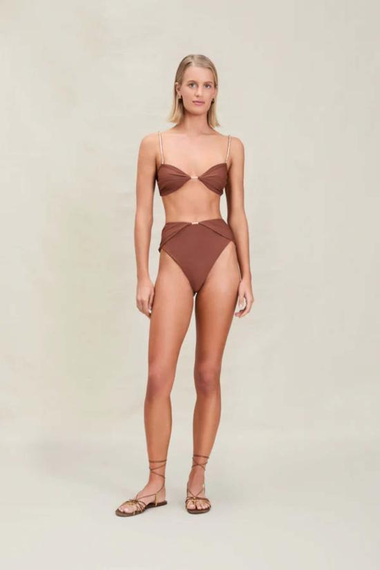  데본 윈저 비키니 수영복 에발리나 바텀 엄버 - DEVON WINDSOR