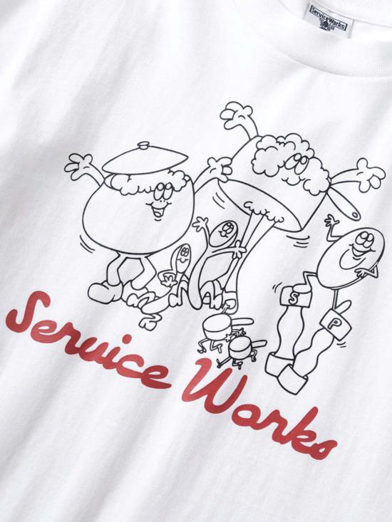  서비스웍스 반팔 티셔츠 서비스 웍스 냄비 & 프라이팬 티 - SERVICE WORKS