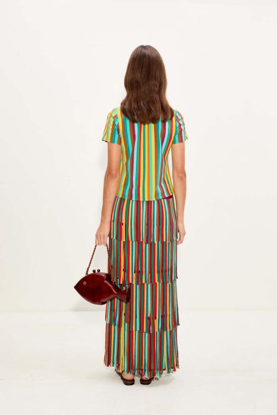  사이먼밀러 롱 스커트 W2129 6051 96680 VIBRANT MULTI STRIPE - SIMONMILLER