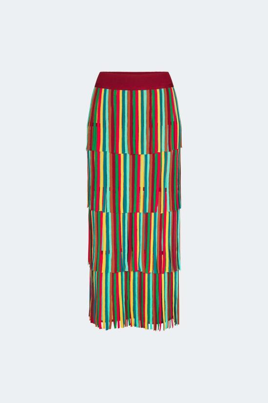  사이먼밀러 롱 스커트 W2129 6051 96680 VIBRANT MULTI STRIPE - SIMONMILLER