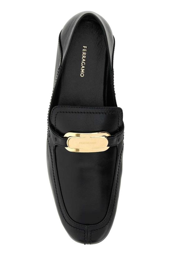  살바토레 페라가모 로퍼 페라가모 블랙 레더 일레인  네로 - SALVATORE FERRAGAMO
