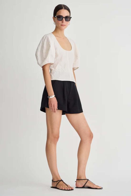  어피스 어파트 숏팬츠 Apiece Apart Short Bari Short Shorts Black - APIECE APART