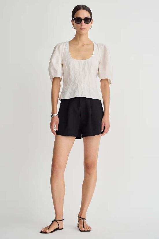  어피스 어파트 숏팬츠 Apiece Apart Short Bari Short Shorts Black