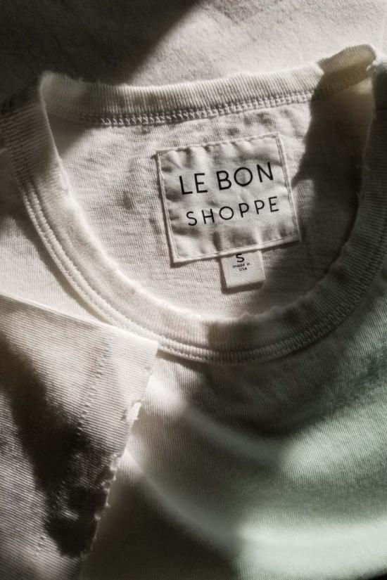  르 본 숍 반팔 티셔츠 르봉숍 오가닉 빈티지 보이 티셔츠 빈티지 화이트 - Le Bon Shoppe