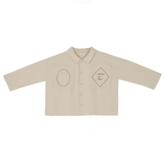  [키즈] bien a bien 셔츠 키즈 비엔 아 비엔 글렌 버튼다운 셔츠 베이지 - OTHER BRANDS