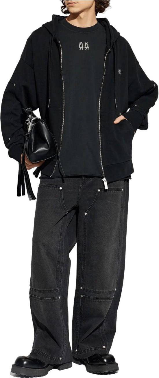 26FW 44레이블 스트레이트 팬츠 HPOSTARDENIMPANTEIGENGRAU DONKERGREY - 44 LABEL