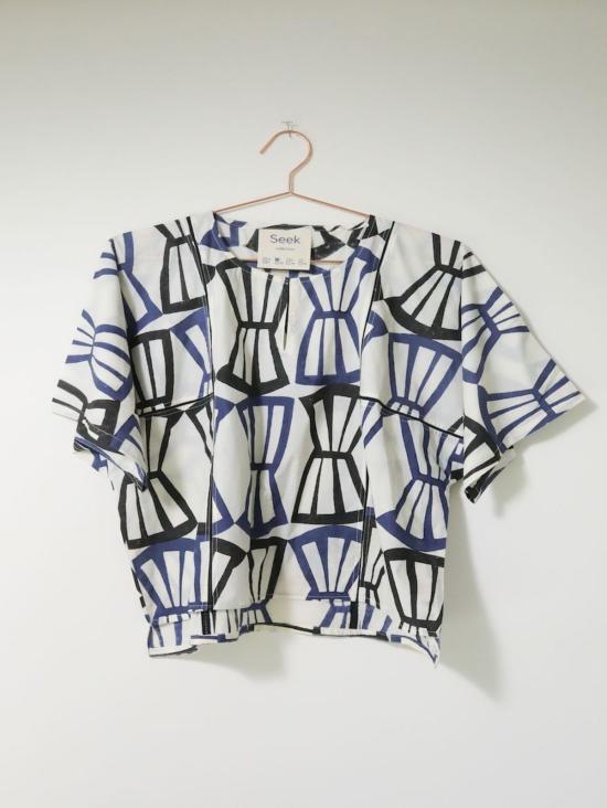  시크 콜렉티브 긴팔 티셔츠 Seek Collective Jynne 셔츠 Bialetti 프린트 - SEEK COLLECTIVE