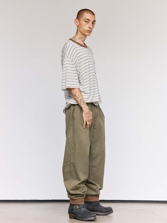  비즈빔 반팔 티셔츠 비스빔 파인 울 몬도 보더 반팔 티셔츠 - VISVIM