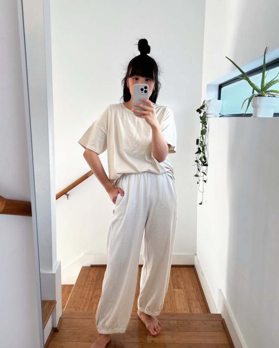  르 본 숍 반팔 티셔츠 르봉 숍 허 티 헤더 그레이 - Le Bon Shoppe