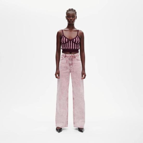  바움 운드 페르드가르텐 스트레이트 팬츠 Baum Und Pferdgarten Ninie Jeans 워시드 사사프라스