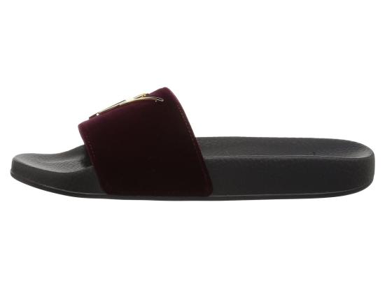  쥬세페자노티 뮬/슬리퍼 Giuseppe Zanotti 벨벳 로고 슬라이드 Amaranto - GIUSEPPE ZANOTTI