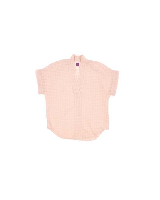  론 블라우스 Lwn Calla Top Grid Voile