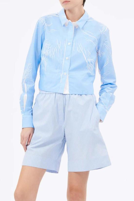  오디 셔츠 스카이 블루 버튼 셔츠
