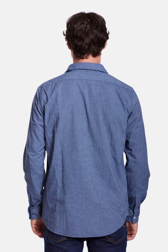  아스페시 셔츠 Aspesi Camicia 브러시드 플란넬  헤더 블루 - ASPESI