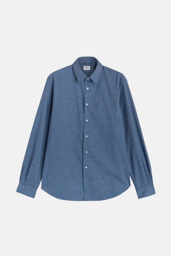  아스페시 셔츠 Aspesi Camicia 브러시드 플란넬  헤더 블루