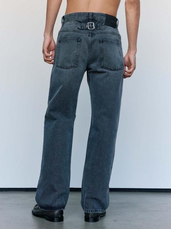 로에베 데님 팬츠 블랙 데님 버클백 진 - LOEWE