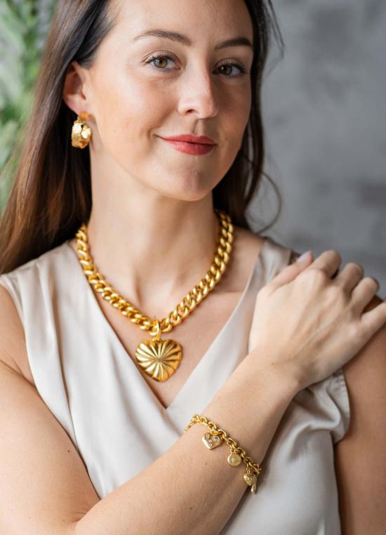  로니 폴 주얼리 목걸이/팬던트 그레이트풀 하트 네크리스 골드 - LONI PAUL JEWELRY