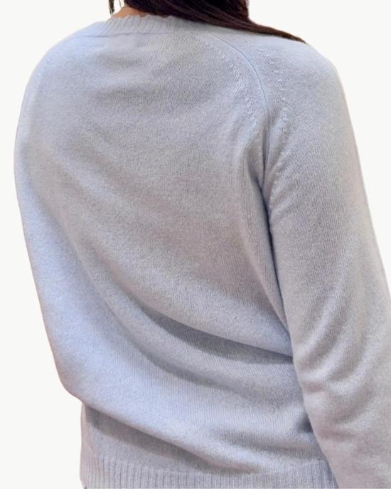  콜로리 키아리 스웨터 Colori Custom Frayed Crew "Aloha"  시엘로/애프리콧 - COLORI CHIARI