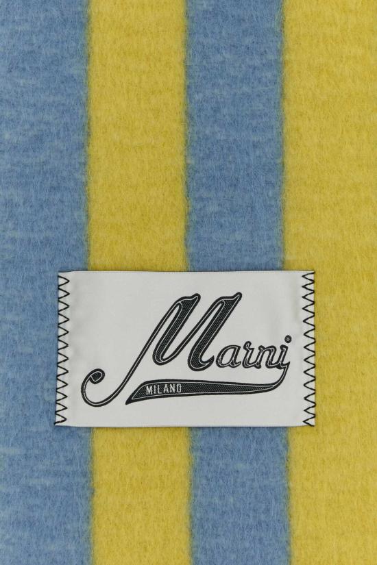  마르니 머플러/스카프 자수 울 혼방 스카프 블루라일락 - MARNI