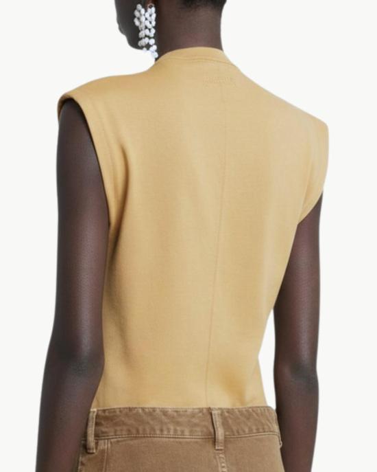  이자벨마랑 민소매 티셔츠 이자벨 마랑 나이다 티셔츠 더스키 옐로우 - ISABEL MARANT
