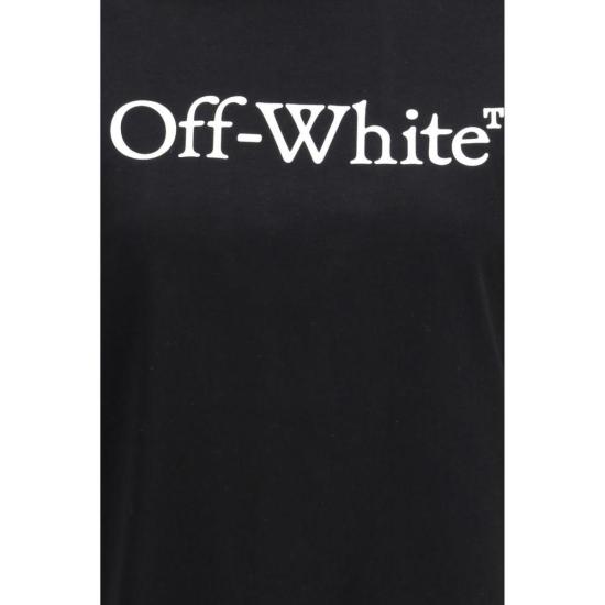 26SS 오프화이트 반팔 티셔츠 빅 로고 북키쉬 티셔츠 블랙 - OFF WHITE
