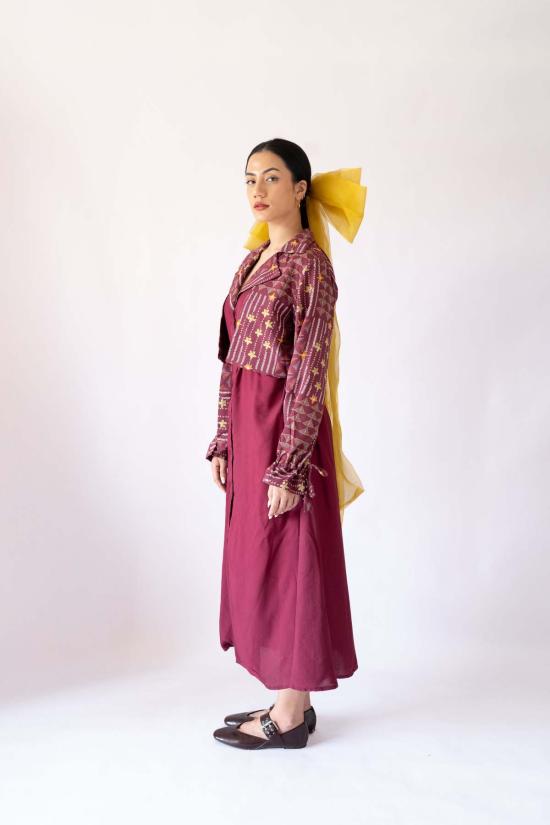  메종 칼라 롱 원피스 캐스케이드 드레스 - MAISON QALA