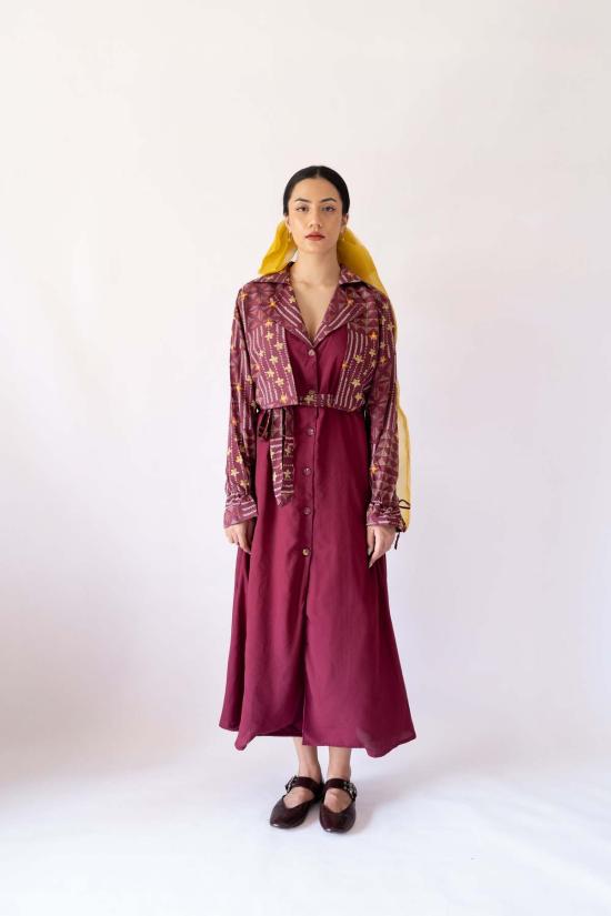  메종 칼라 롱 원피스 캐스케이드 드레스 - MAISON QALA