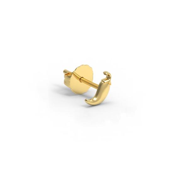  Whit Jewelry 싱글 이어링 화이트 주얼리 칠리 스터드 귀걸이 14K 옐로우 골드 - OTHER BRANDS