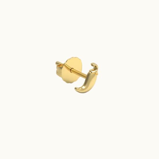  Whit Jewelry 싱글 이어링 화이트 주얼리 칠리 스터드 귀걸이 14K 옐로우 골드