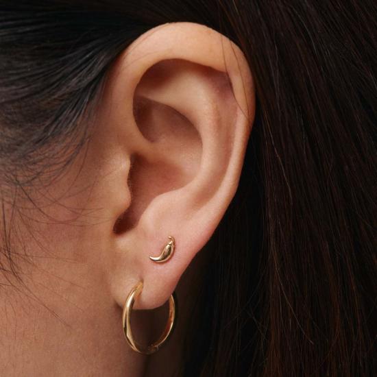  Whit Jewelry 싱글 이어링 화이트 주얼리 칠리 스터드 귀걸이 14K 옐로우 골드 - OTHER BRANDS