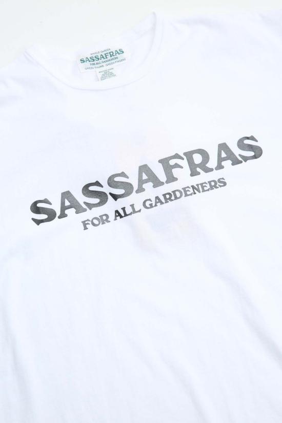  사사프라스 반팔 티셔츠 티셔츠, 1/2 싱글 얀 코튼 티셔츠 - SASSAFRAS