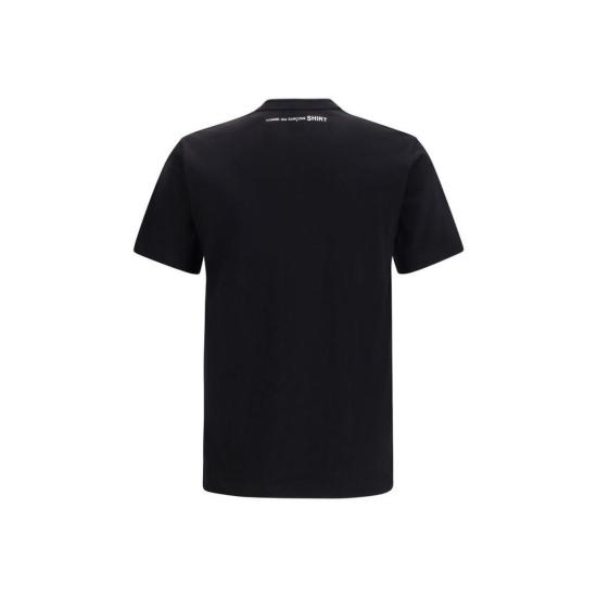 26SS 꼼데가르송 반팔 티셔츠 Comme Des Garçons 반팔 크루넥 티셔츠 블랙 - COMME DES GARCONS