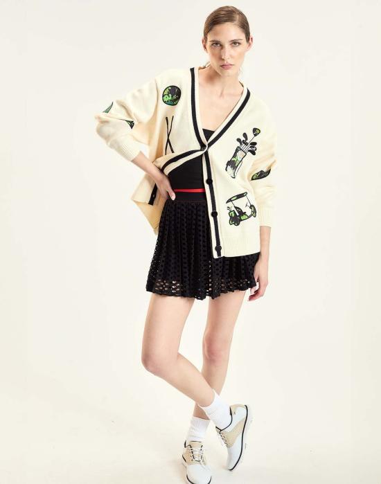  신시아 로리 가디건 신시아 로울리 패치워크  클라우드 화이트 - CYNTHIA ROWLEY