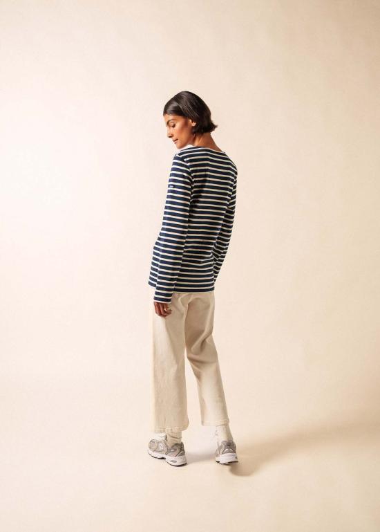  세인트제임스 스웨터 Saint James Meridien Moderne Breton 셔츠 네이비/에크루 - SAINT JAMES