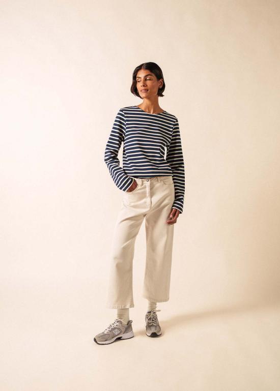  세인트제임스 스웨터 Saint James Meridien Moderne Breton 셔츠 네이비/에크루 - SAINT JAMES