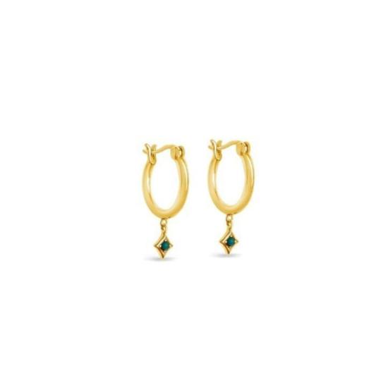  시에라 윈터 주얼리 싱글 이어링 론스타 후프  골드 베르메일 - SIERRA WINTER JEWELRY
