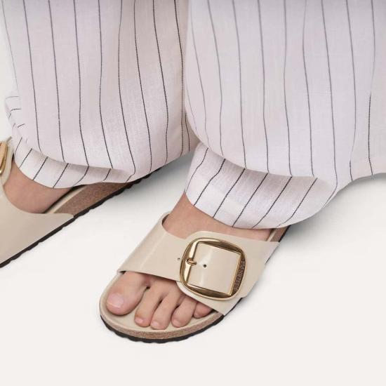  버켄스탁 뮬/슬리퍼 마드리드 빅 버클 가죽 슬림 샌들 - BIRKENSTOCK