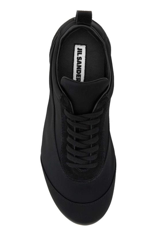  질샌더 스니커즈 질 샌더 새틴 및 스웨이드  블랙 - JIL SANDER
