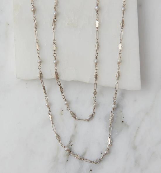 Natalie B Jewelry 목걸이/팬던트 나탈리 비 주얼리 베이비 보헤미안 프레쉬 워터 펄 레이어링 네크리스 실버