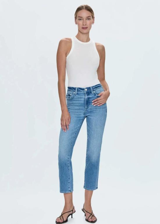  이퀘이션 데님 팬츠 Equation Pistola Monroe Crop 하이라이즈 시가렛 진