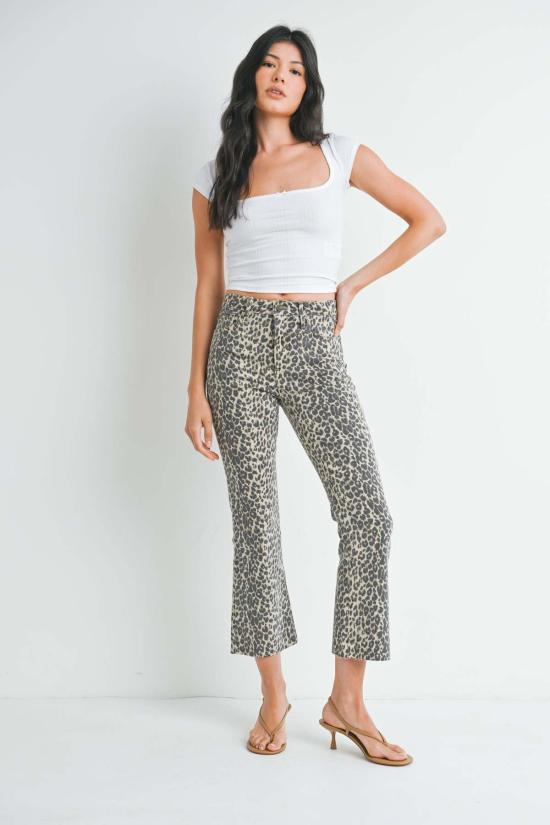  저스트 블랙 데님 크롭 팬츠 BP370J LEOPARD - JUST BLACK DENIM
