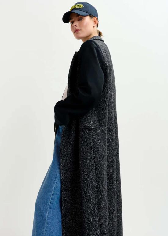  에센셜앤트워프 코트 에센셜 앤트워프 이보나 더블 브레스티드  그레이/블랙 - ESSENTIEL ANTWERP