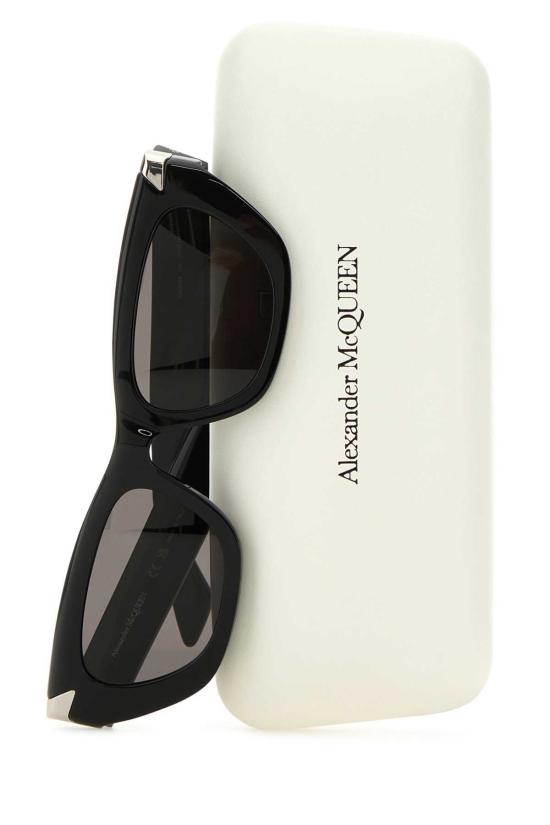  알렉산더 맥퀸 선글라스 아세테이트 펑크 리벳 선글라스 블랙/스모크 - ALEXANDER MCQUEEN