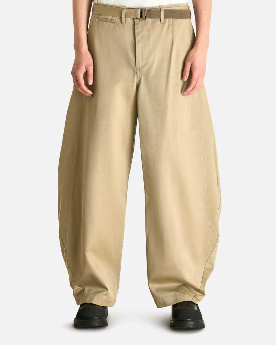  사카이 치노 팬츠 Sacai 코튼  베이지 색상