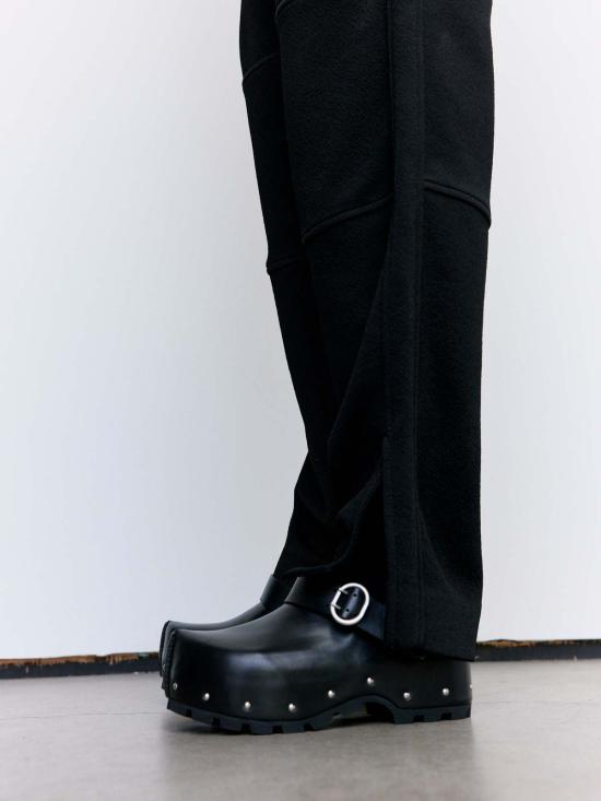  질샌더 스트레이트 팬츠 질 샌더 더블 페이스 비스코스  블랙 - JIL SANDER
